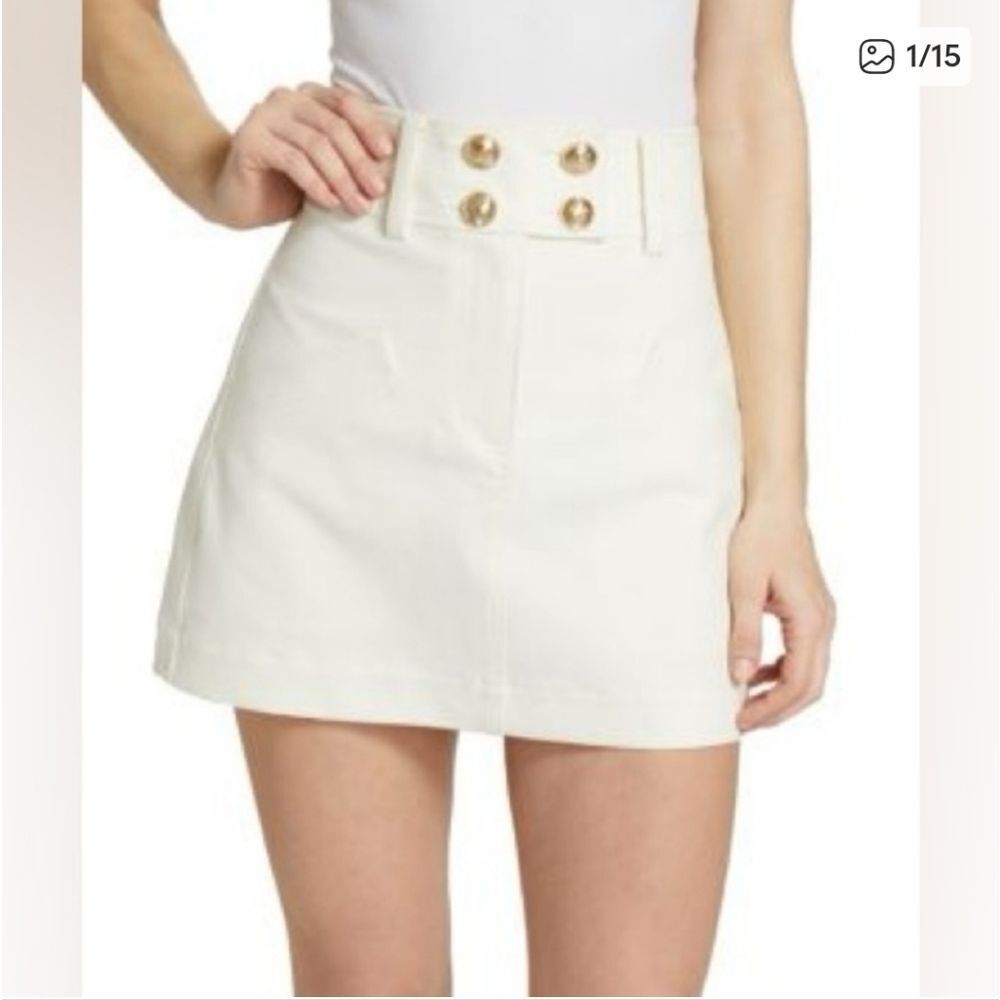 10 Crosby Derek Lam White Mini Skirt